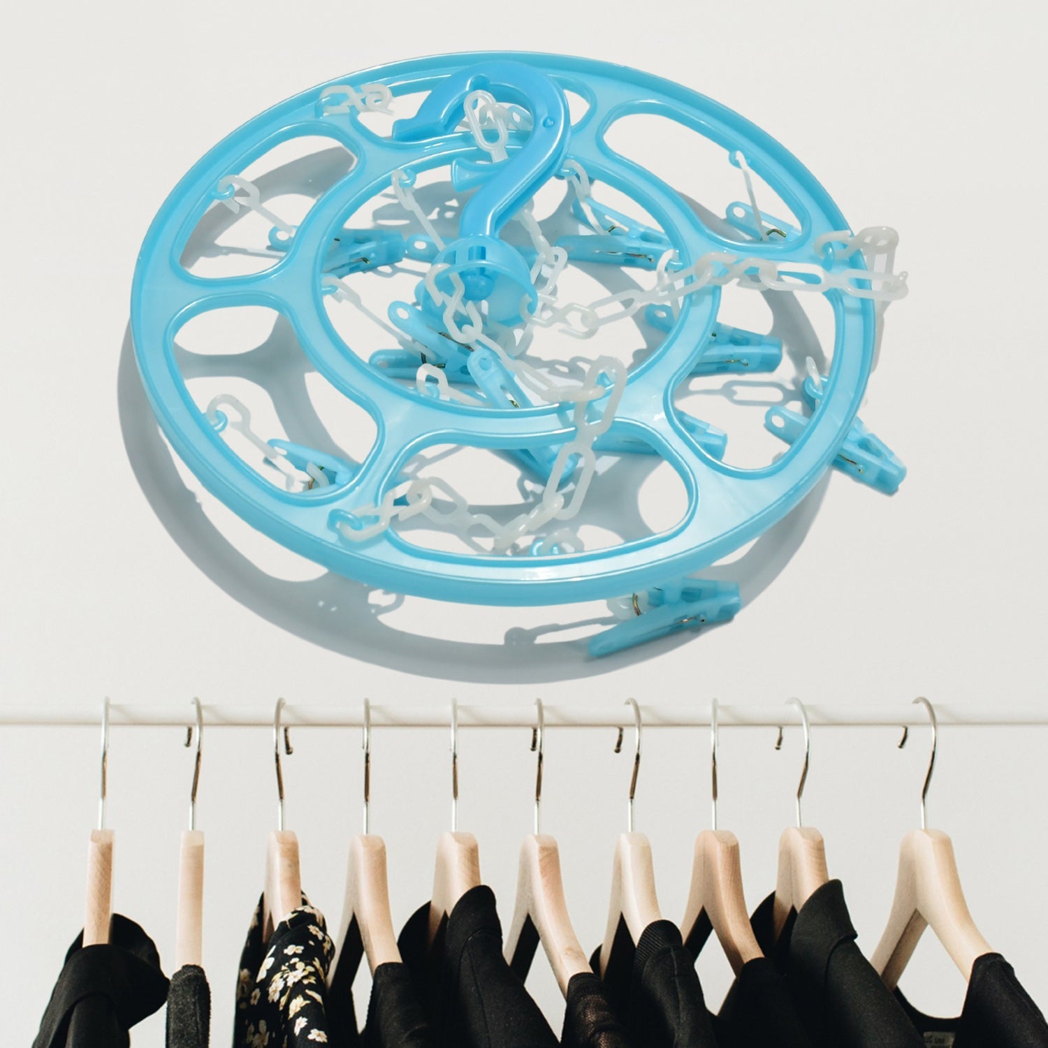 17902 Clothespin Rack Laundry Drying Rack, Clothes Hangers with 12 Clips, Clip Hanger Drip Hanger for Drying Underwear, Baby Clothes, Socks, Bras, Towel, Cloth Diapers, Gloves 17902 Clothespin Rack Laundry Drying Rack, Clothes Hangers with 12 Clips, Clip Hanger Drip Hanger for Drying Underwear, Baby Clothes, Socks, Bras, Towel, Cloth Diapers, Gloves